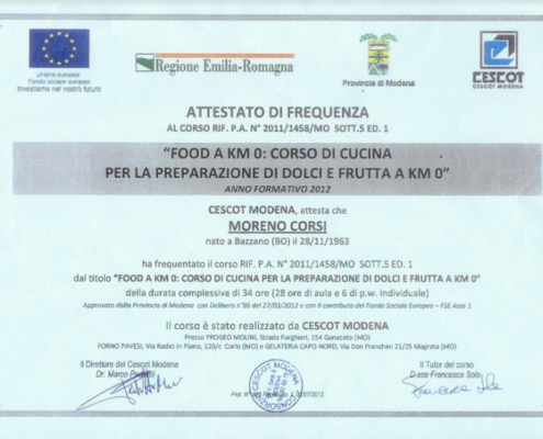 Corsi e certificazioni Centrale Caffè Valsamoggia
